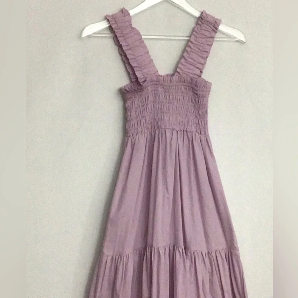 NWT ABERCROMBIE & FITCH Smocked Bodice Easy Maxi Dress Size XXSP Lavender